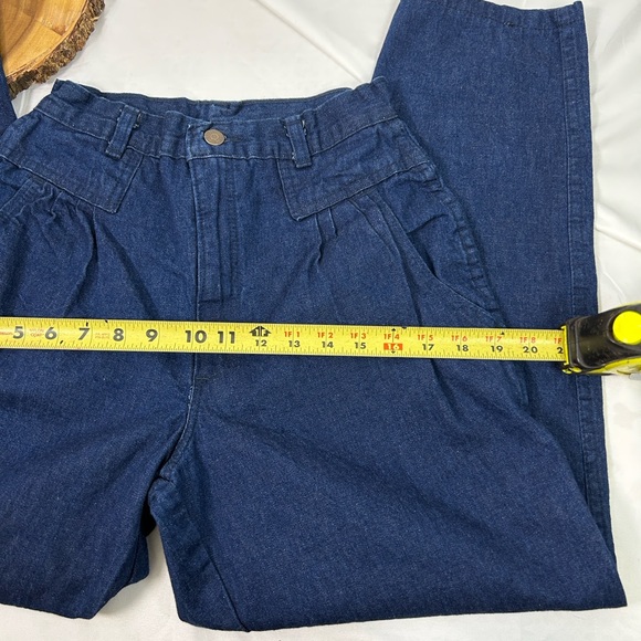Vintage Zena Classic Blue Jeans High Waisted Mom Jeans pleated front Women’s 8 - Picture 6 of 11